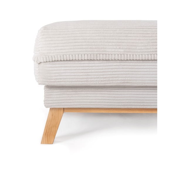 Beżowy sztruksowy podnóżek Tori – Bonami Selection-image-3