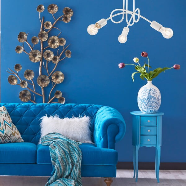 Biała lampa sufitowa bez klosza 36x36 cm Camilla – LAMKUR-image-1