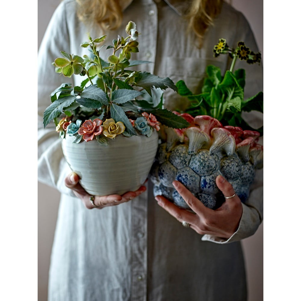 Kamionkowa ręcznie malowana osłonka na doniczkę ø 19,5 cm Eanna – Bloomingville (zdjęcie 3)