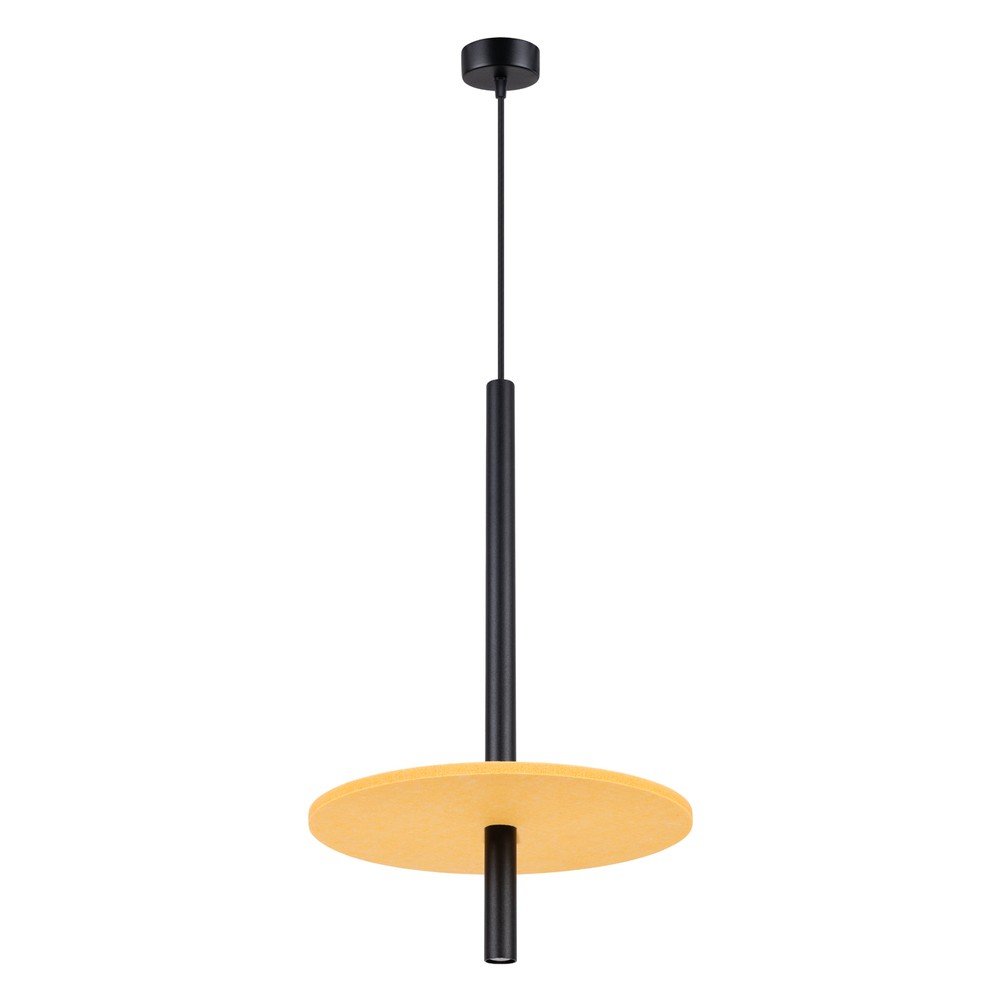 Żółta/beżowa metalowa lampa wisząca ø 30 cm Rilu – Sollux