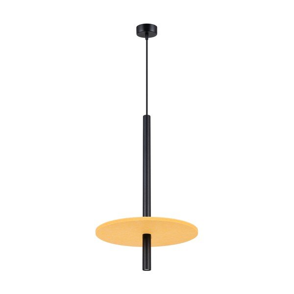 Żółta/beżowa metalowa lampa wisząca ø 30 cm Rilu – Sollux