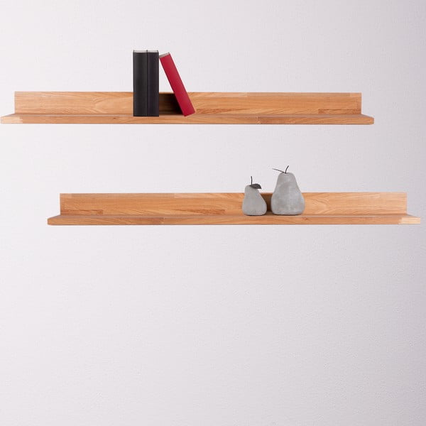 Półka na zdjęcia z litego drewna dębowego 100 cm Kalle – Interia Home & Living-image-1