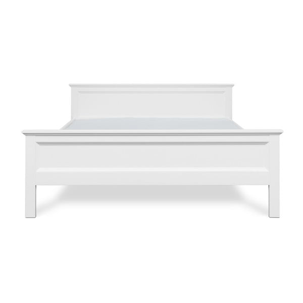 Białe łóżko dwuosobowe Intertrade Landwood, 180x200 cm