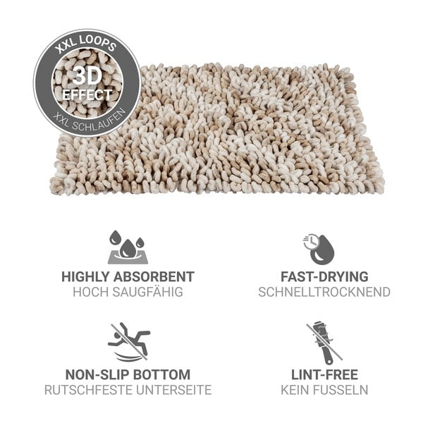 Beżowy tekstylny dywanik łazienkowy 60x90 cm Lerici – Wenko-image-4