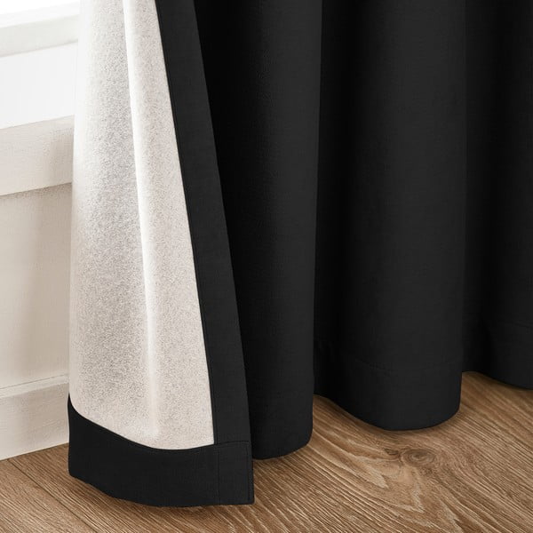 Czarne zasłony zaciemniające zestaw 2 szt. 168x137 cm Wilson – Catherine Lansfield-image-2