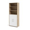 Biały regał modułowy w dekorze dębu 89x222 cm Prima – Tvilum