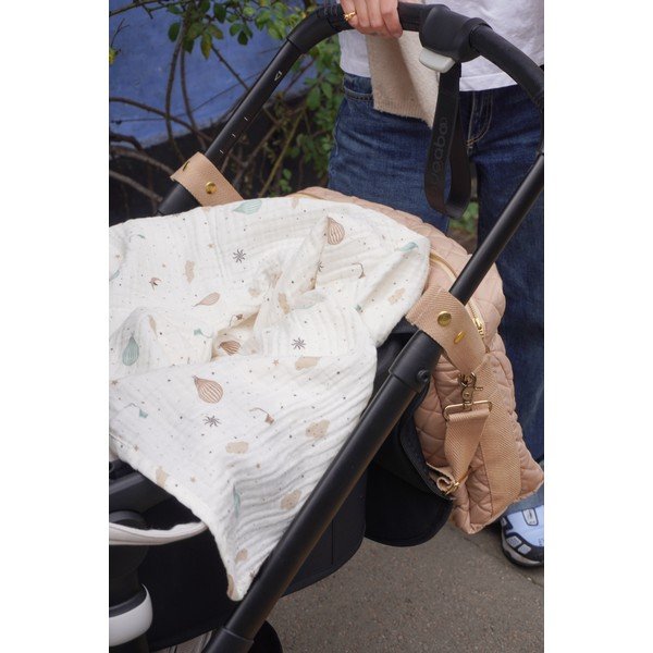 Koc dziecięcy z bawełny organicznej w kolorze kości słoniowej 100x100 cm Dreamland – Cam Cam Copenhagen-image-4