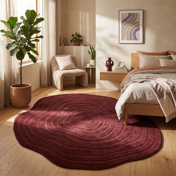 Bordowy dywan 160x230 cm Pebble – ESTE-image-2