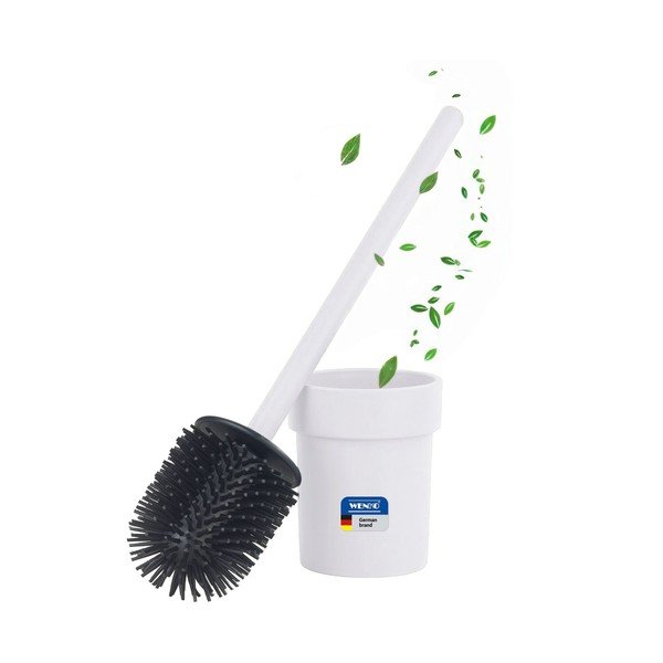 Biała plastikowa szczotka do WC z mocowaniem Turbo-loc bez wiercenia Lizan – Wenko-image-2