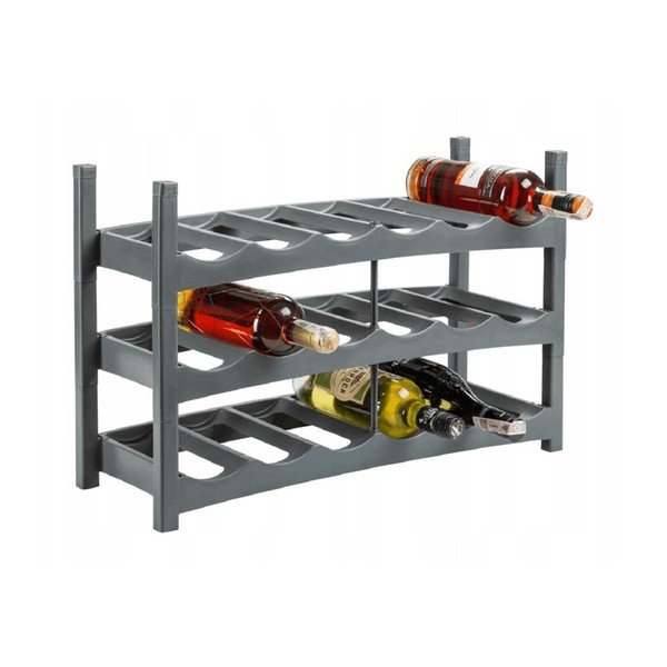 Szary plastikowy stojak na wino Vario – Rotho-image-4