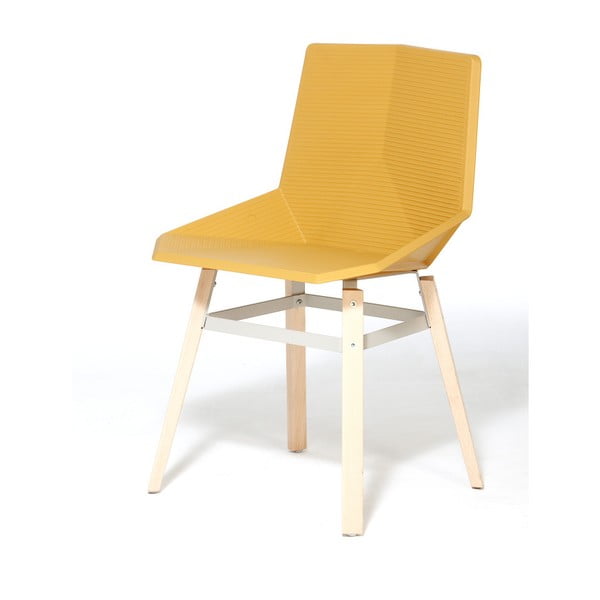 Brunatno-żółte krzesło Mobles 114 Green