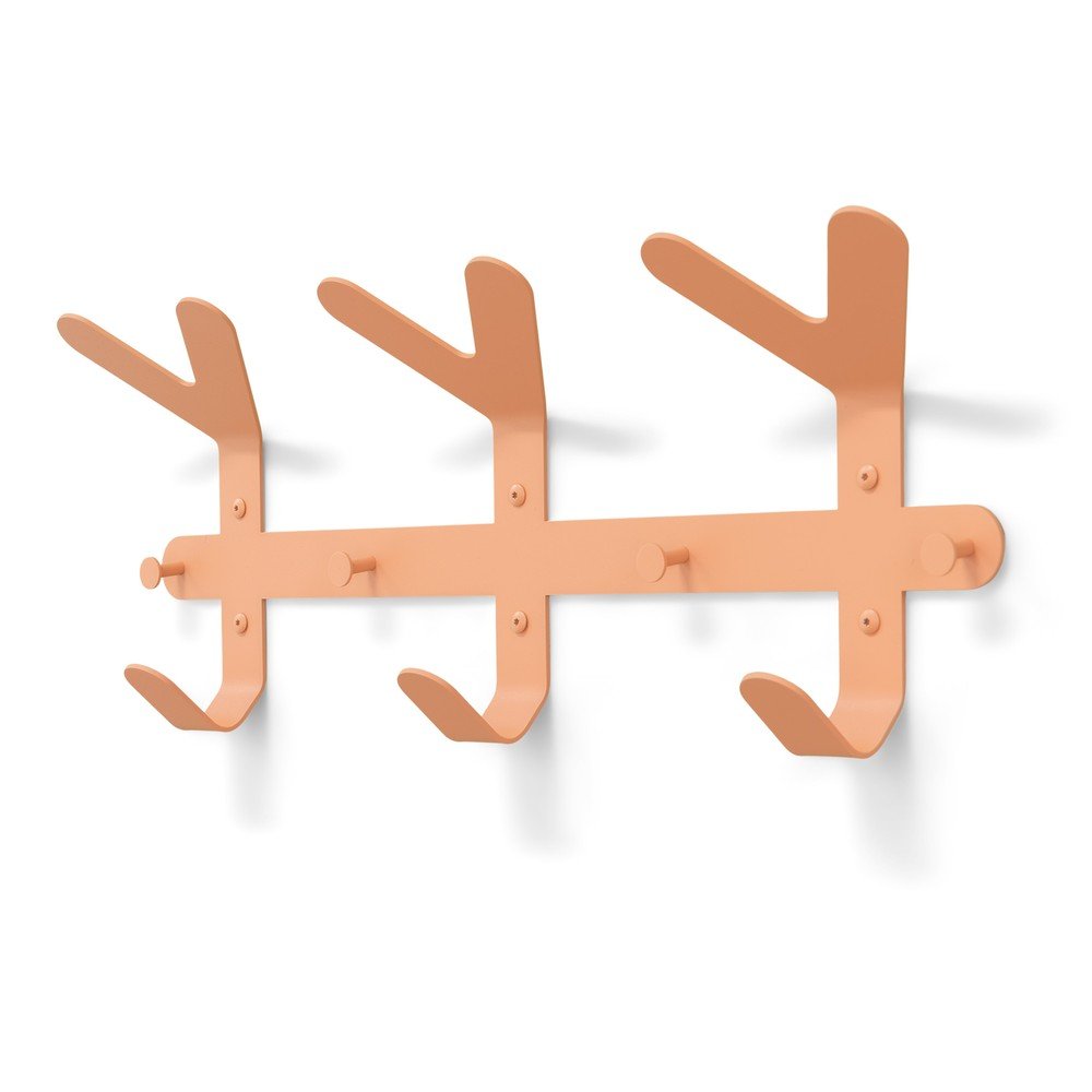 Łososiowy stalowy wieszak ścienny 66 cm Frondo – Spinder Design