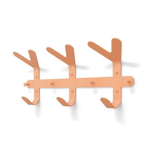 Łososiowy stalowy wieszak ścienny 66 cm Frondo – Spinder Design