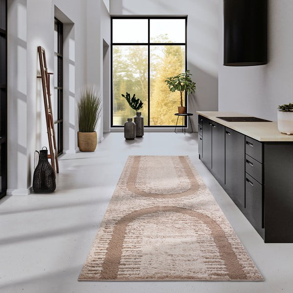 Beżowy chodnik 80x240 cm Bartoux Beige – Elle Decoration-image-1