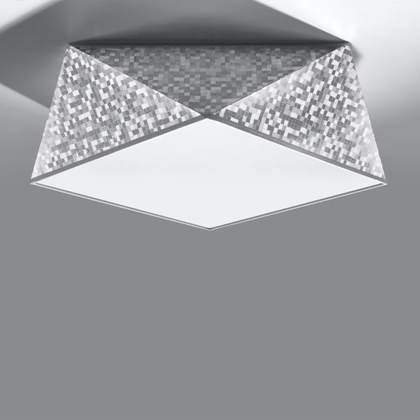 Lampa sufitowa w kolorze srebra 35x35 cm Koma – Sollux-image-2