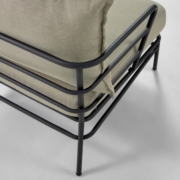 Beżowy fotel ogrodowy z metalową konstrukcją Kave Home Mareluz-image-4