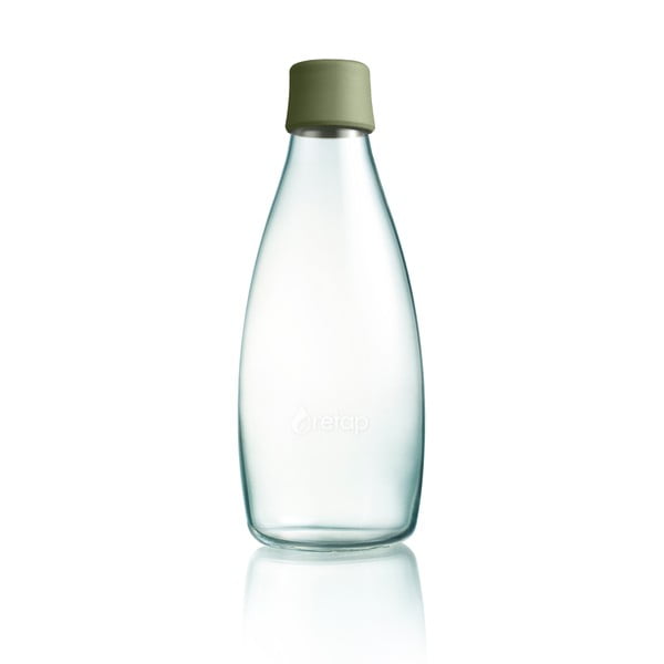Oliwkowa szklana butelka ReTap, 800 ml