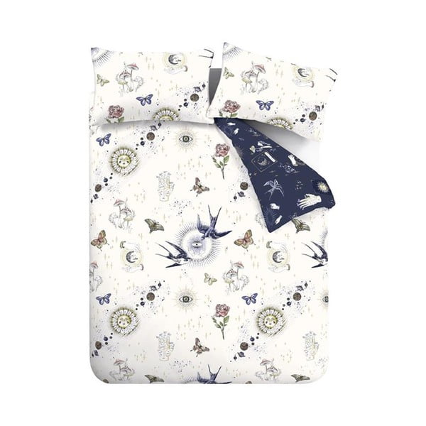 Niebiesko-kremowa pościel dwuosobowa 200x200 cm Astrology – Sassy B