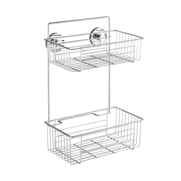 Samoprzyczepna 2-poziomowa półka Wenko Vacuum-Loc Bari, do 33 kg-image-2