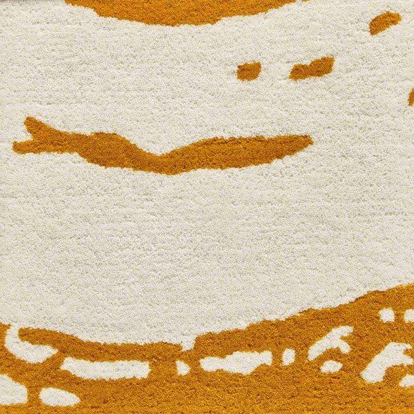 Żółty wełniany dywan Think Rugs Elements Circle, 120x170 cm-image-1