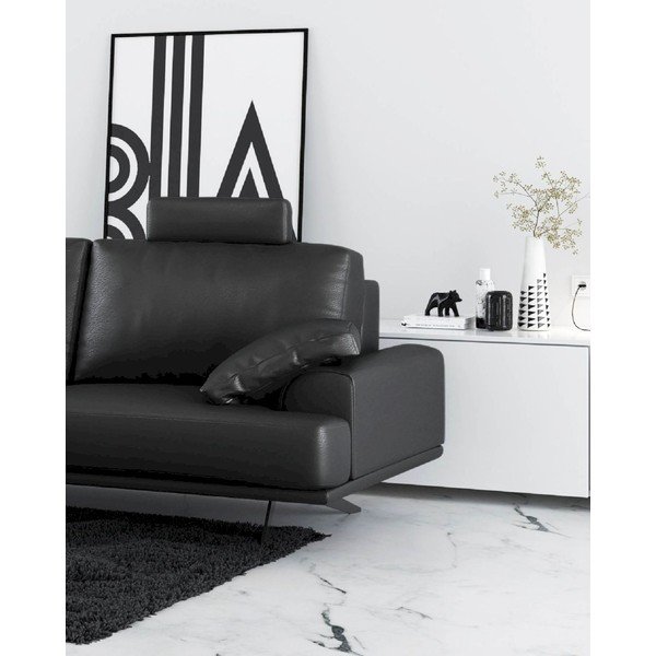 Ciemnoszara skórzana sofa 220 cm Prado – MESONICA-image-3