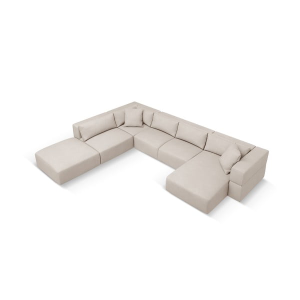 Beżowy narożnik (lewostronny/w kształcie litery U) Esther – Milo Casa-image-2