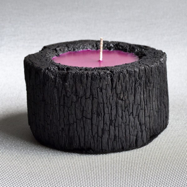 Palmowa świeczka Legno Dark o zapachu białego piżma, 40 godzin palenia