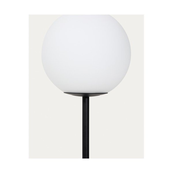 Biała/czarna lampa stojąca ze szklanym kloszem (wysokość 155 cm) Brisia – Kave Home-image-2