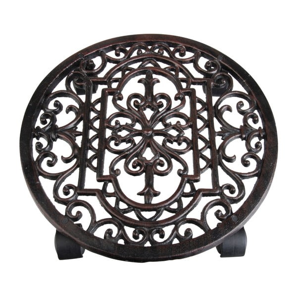 Metalowy kwietnik na kółkach ø 29 cm Ornament – Esschert Design