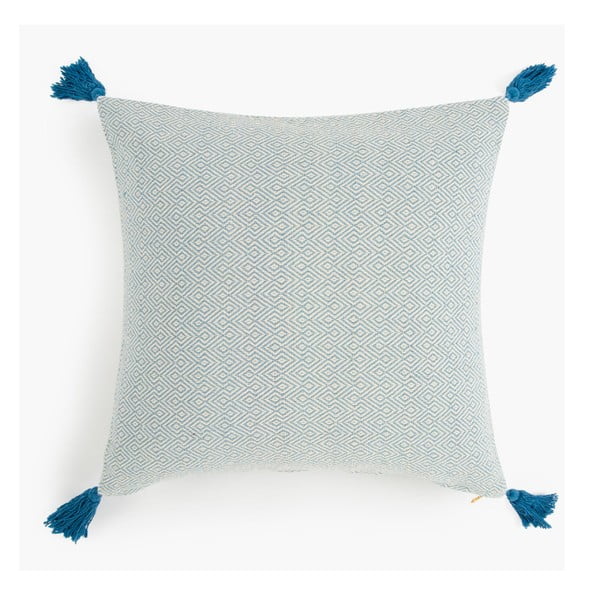 Niebieska poszewka na poduszkę Diamons, 80x80 cm