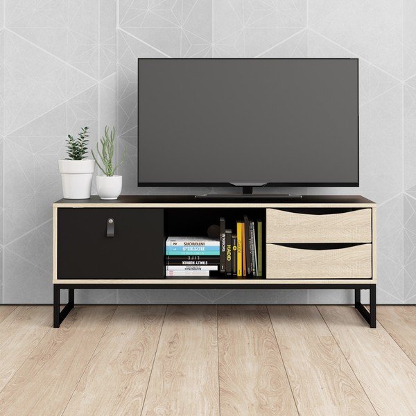 Czarna szafka pod TV Tvilum Stubbe-image-1
