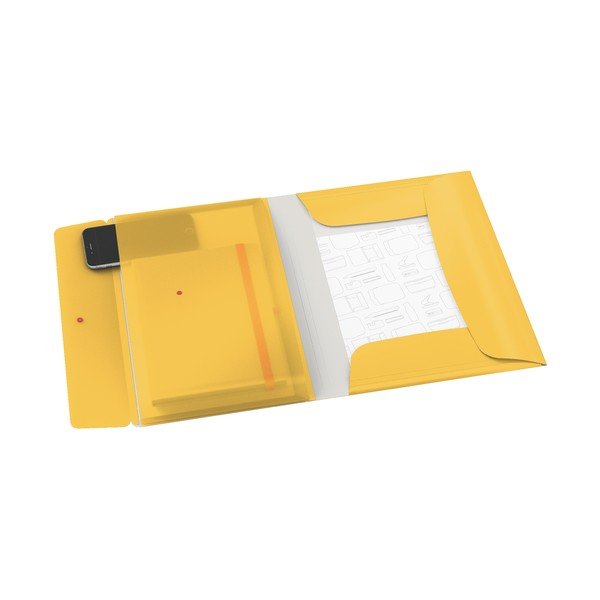 Żółta teczka z gumką i kieszonką Leitz Cosy, A4-image-2