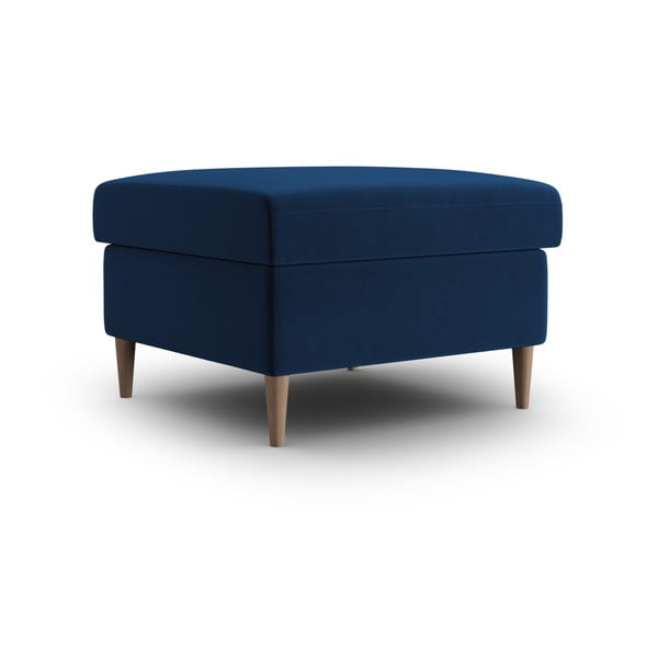 Niebieski aksamitny podnóżek Kyoto – Cosmopolitan Design-image-1