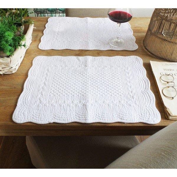 Komplet 4 mat stołowych Orchidea Milano Antique White