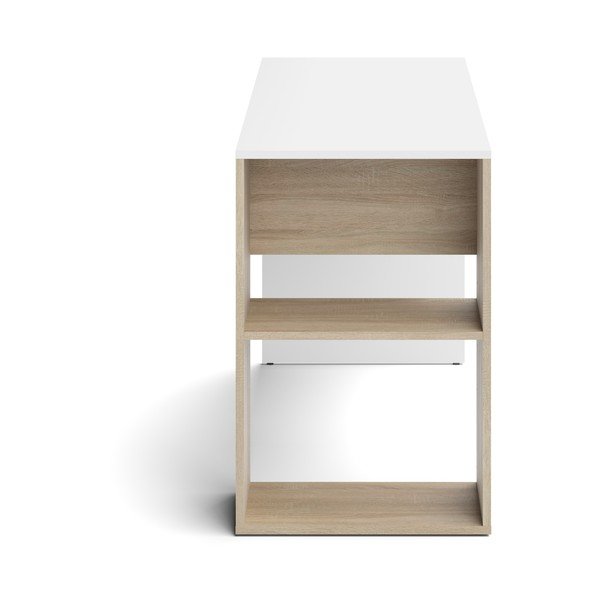 Białe biurko w dekorze dębu 114x50 cm Yale – TemaHome -image-3