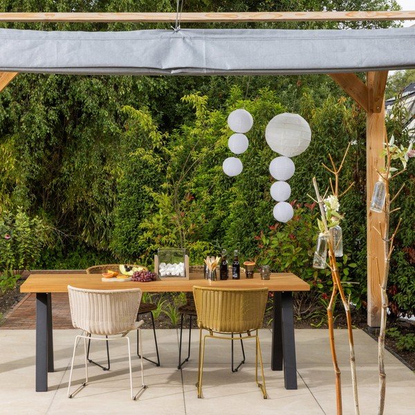 Beżowe krzesła ogrodowe zestaw 2 szt. ze sztucznego rattanu Wings – WOOOD-image-1