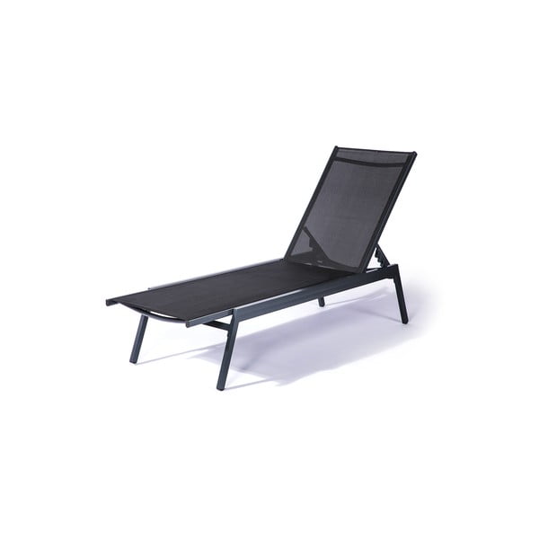 Czarne rozkładane krzesło ogrodowe Le Bonom Easy