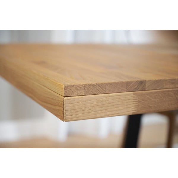 Dodatkowy blat do stołu ze szlifowanego drewna dębowego Rowico Brooklyn-image-3