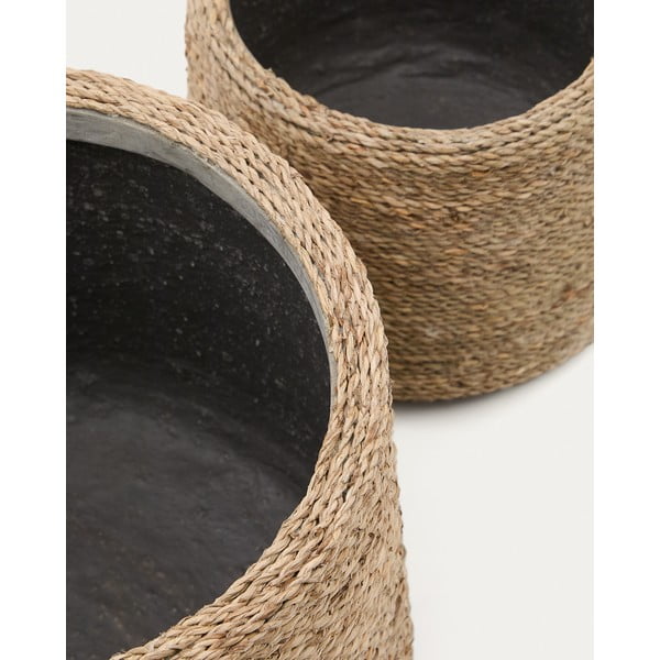 Osłonki na doniczki zestaw 2 szt. z cementu ø 35 cm Sigal – Kave Home-image-2