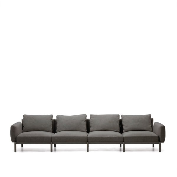 Ciemnoszara modułowa sofa ogrodowa 370 cm Sorells – Kave Home