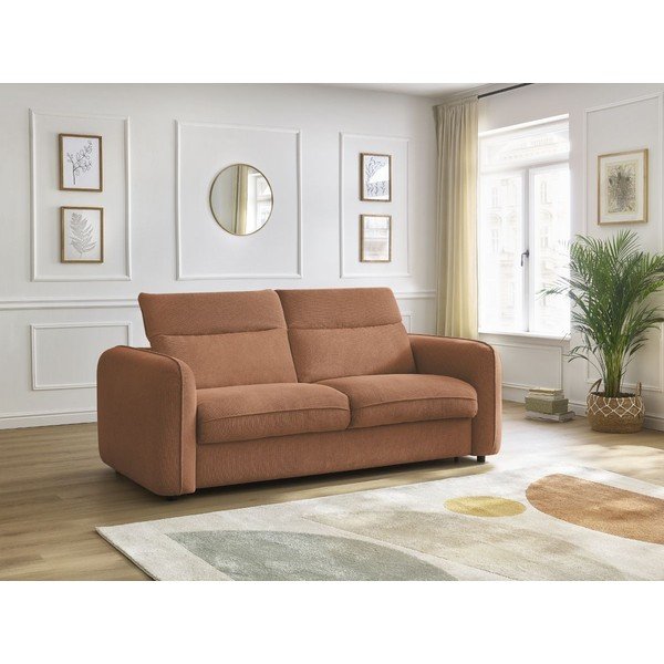 Pomarańczowa sofa 216 cm Achille – Bobochic Paris-image-1