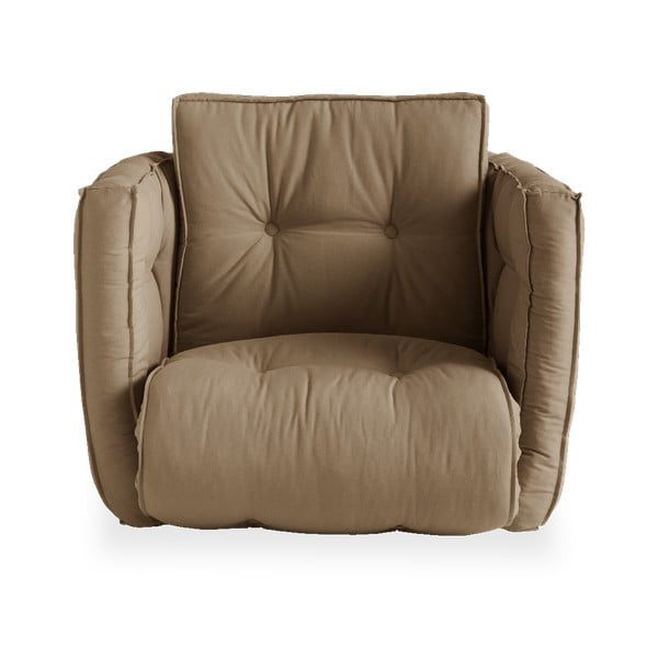 Rozkładany fotel z brązowym obiciem Karup Design Dice Mocca