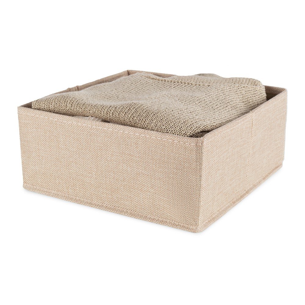 Beżowy tekstylny pojemnik 28x12x12 cm Sandy – Compactor (zdjęcie 3)