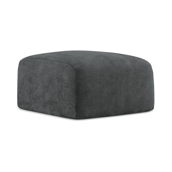 Ciemnoszary podnóżek z tkaniny szenilowej Leila – Makamii-image-3