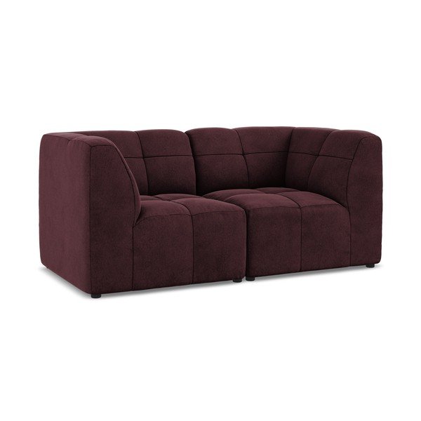 Bordowa aksamitna sofa 180 cm Aloha – Makamii-image-2