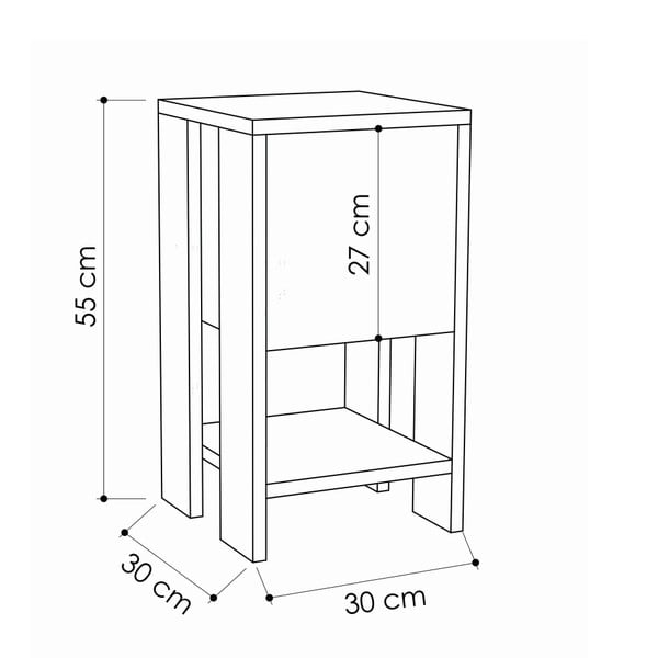 Biała szafka nocna Garetto Ema-image-3