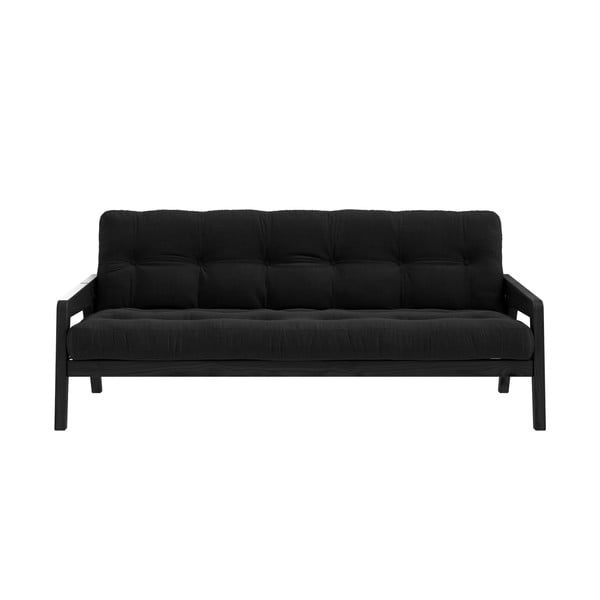 Sofa rozkładana ze sztruksową tapicerką Karup Design Grab Black/Charcoal