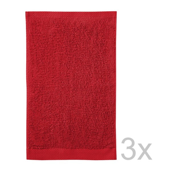 Komplet
  3 ręczników Pure Red, 30x50 cm