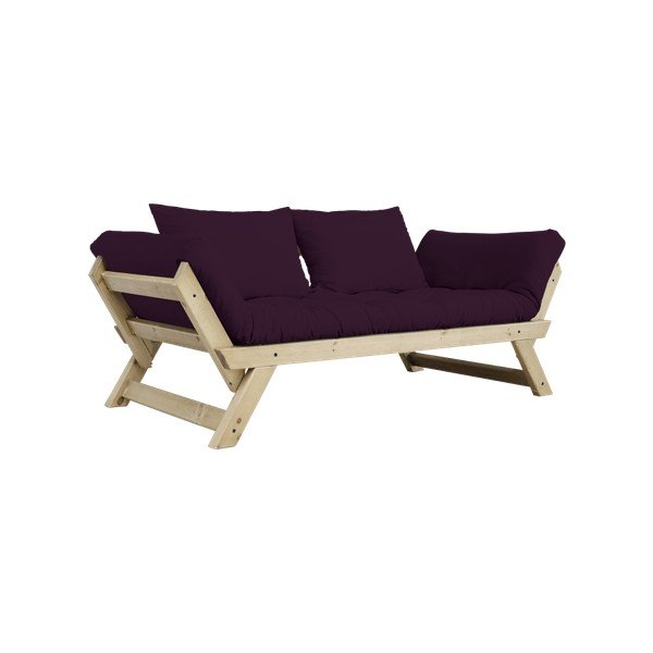 Sofa rozkładana Karup Bebop Natural/Purple Plum-image-2