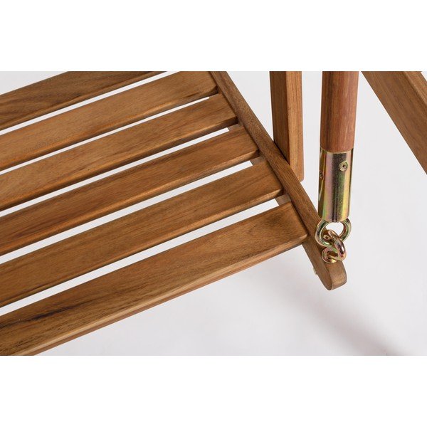 Drewniana huśtawka ogrodowa w naturalnym kolorze Noemi – Bizzotto-image-4